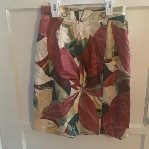 Elizabeth Simon Floral HighRise Skirt (S)